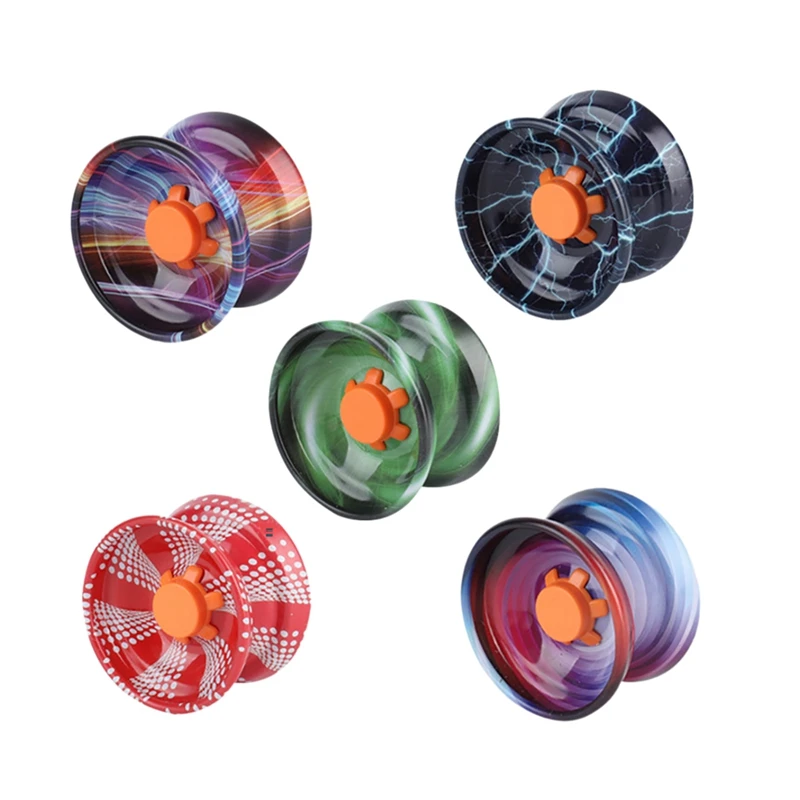 Liga colorida yoyo bolas para iniciantes, 5pcs, bola de metal, cordas para iniciantes, adultos