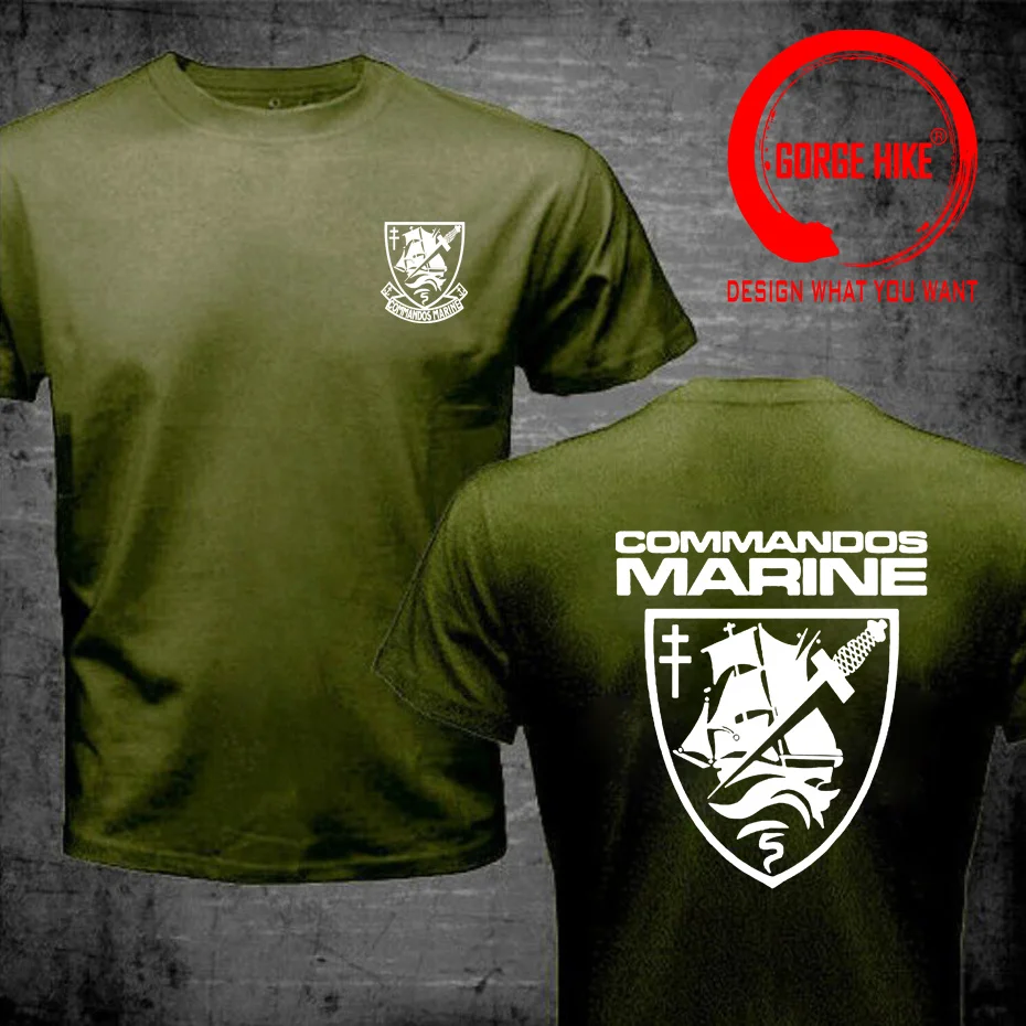 Funny Men's T Shirt Military French Marines Special Operation Forces Commandos Marine T-Shirt New Fashion Cotton Tops Tee Shirt