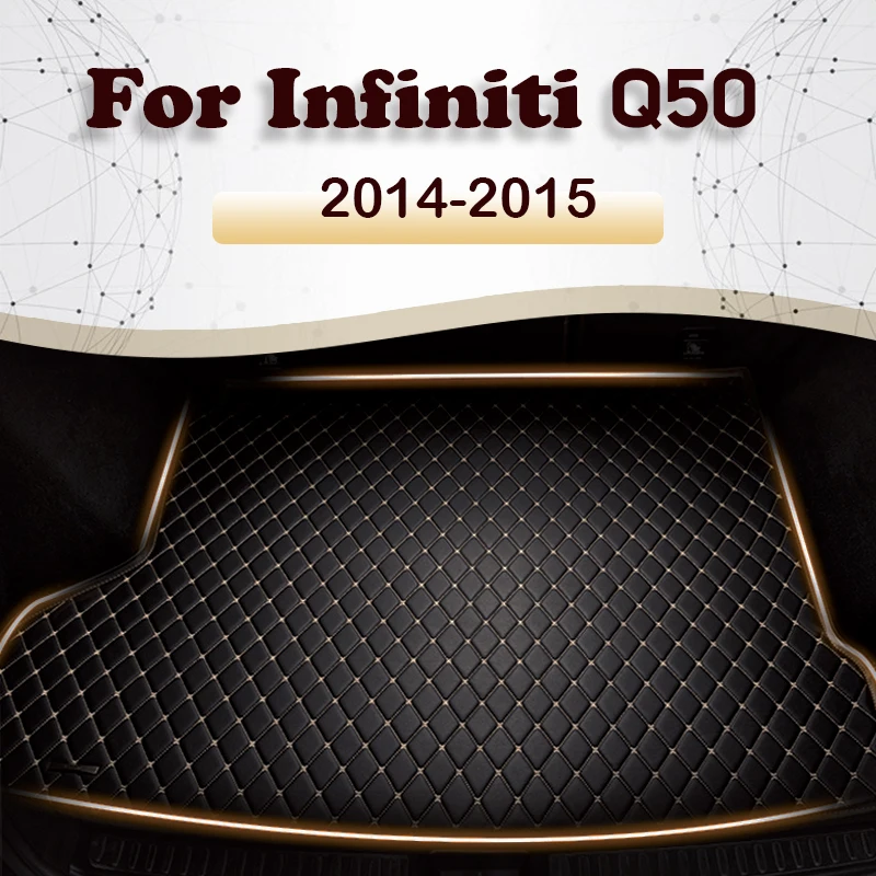 Car Trunk Mat For Infiniti Q50 Non-hybrid 2014 2015 Cargo Liner Carpet Interior Parts Accessories Cover