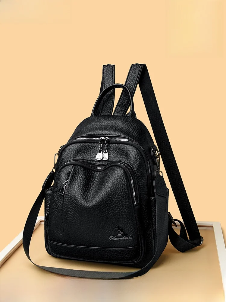 

Большая вместительная женская сумка из мягкой кожи для повседневных поездок и путешествий, водонепроницаемая, модная, стильная, из полиэстера