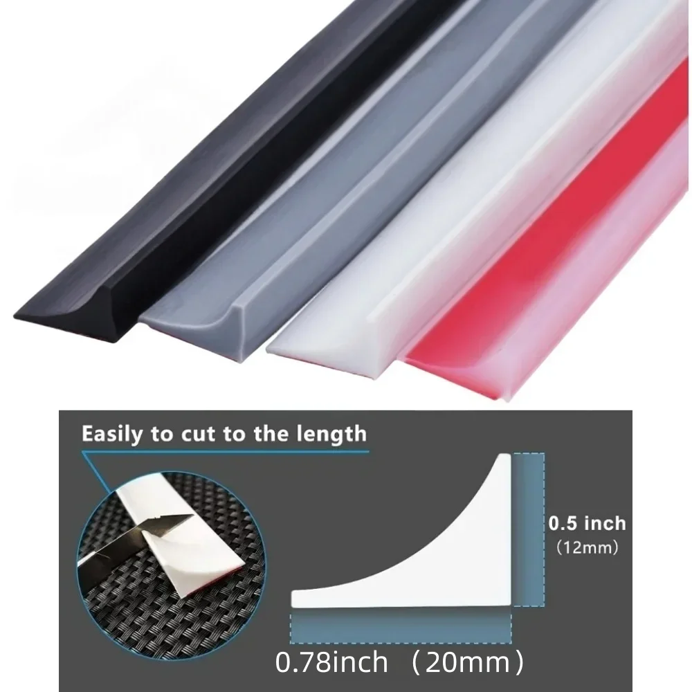 

1PC Self-Adhesive Bathroom Water Stopper PVC Water Retaining Strip Bendable Bathroom Door Washing Machine Shower Dam Barrier