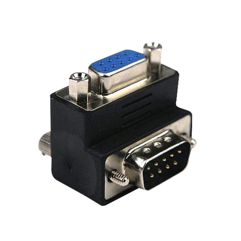 2025 New DB9 9 Pin 232 Male to Female Serial Gender Adapter 90 Degree Extension Cable