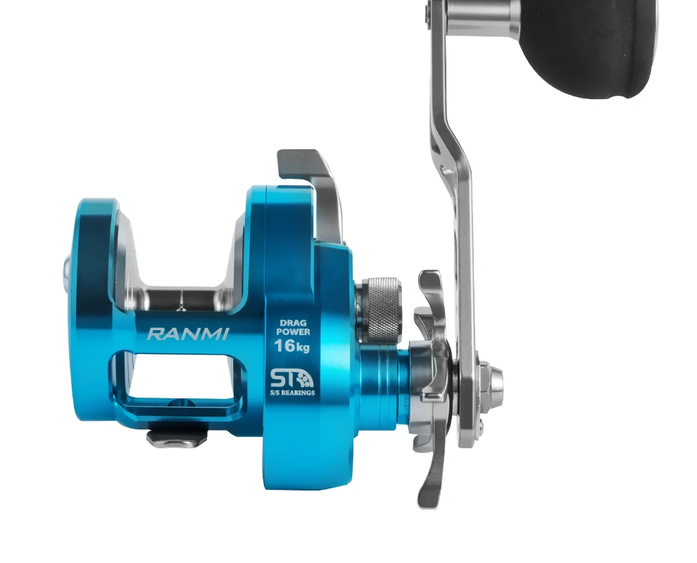 RANMI JIGGER A500 Angelrolle Trommelrolle Slow-Jigging-Rolle Max Bremskraft 16kg Übersetzungsverhältnis 5,1:1 8+1 Kugellager – Detail 26