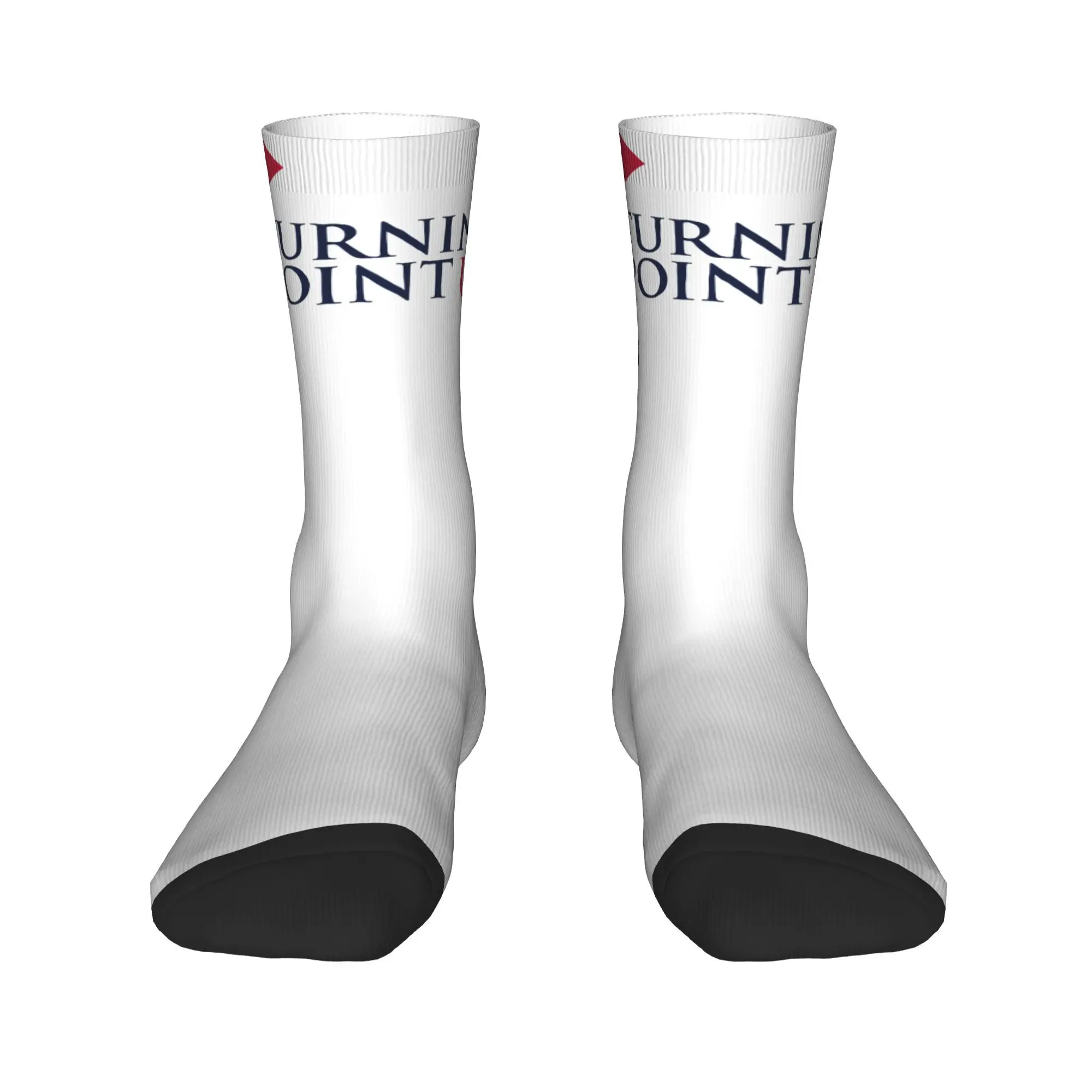 턴잉 포인트 미국 찰리 커크 양말 겨울 스타킹 현대 커플 고품질 양말 인쇄된 야외 미끄럼 방지 양말