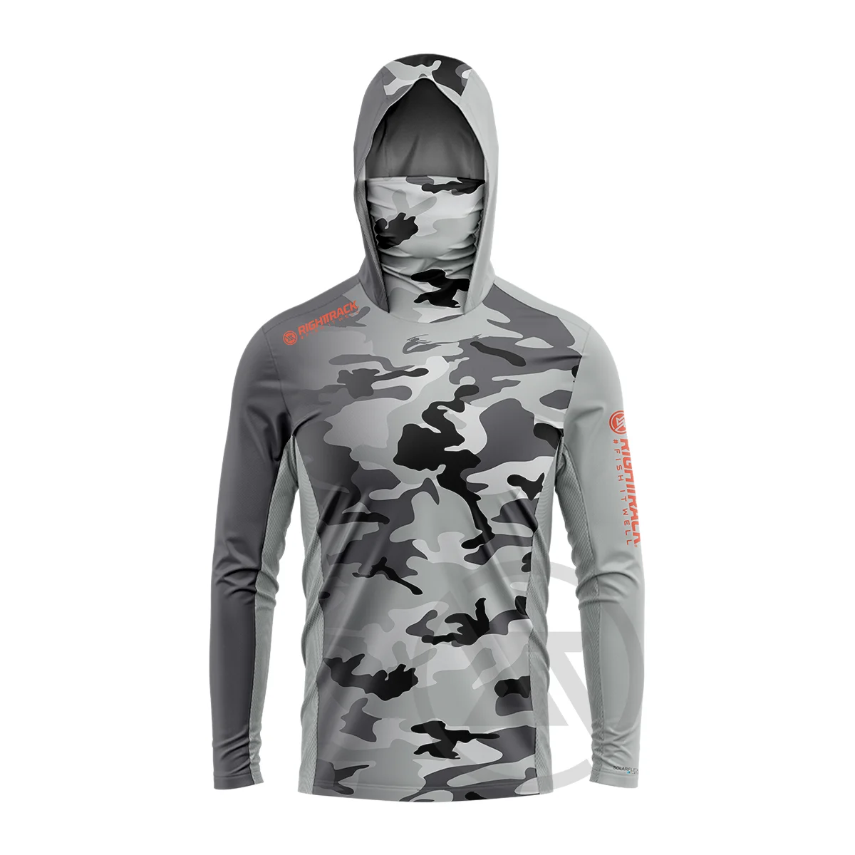 RIGHTTRACK Máscara Hoodies Roupas de Pesca UPF50 + UV Camo Caça Escalada Camping Caminhadas Respirável Vestuário Esportivo Ao Ar Livre