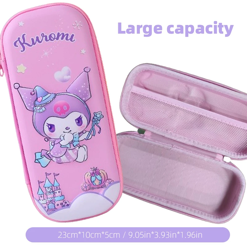 Kuromi Melody 3D Three-dimensional Large-capacity Stationery Box, Cartoon Cute Pencil Box, Storage Box, Anti-fall Pen Case