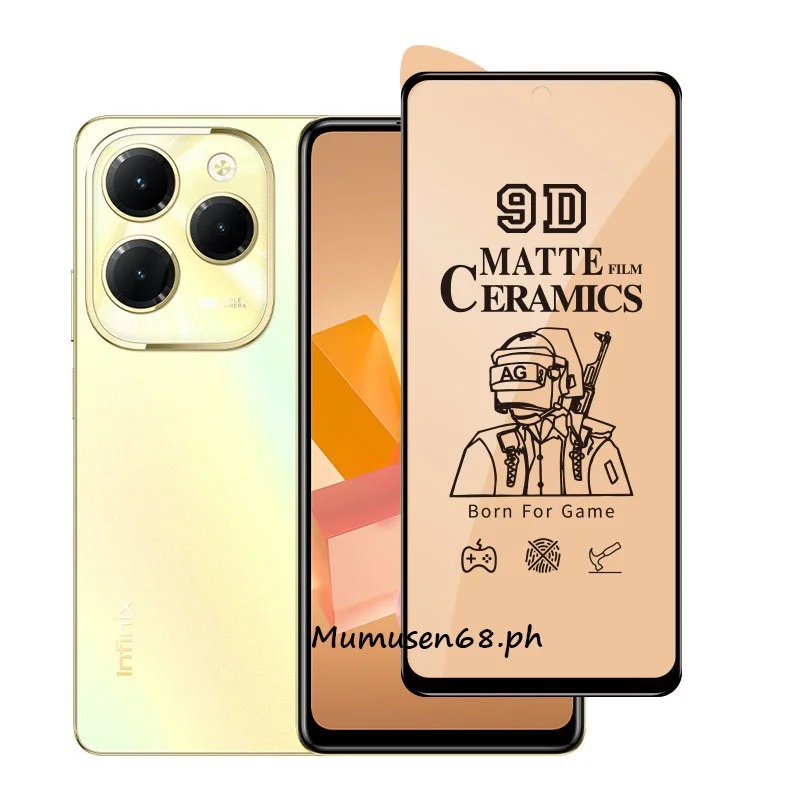 (3 in 1) Suitable for Infinix Hot 40 40i 40 Pro Ceramic Tempered Glass Screen Protectors + Camera Film + Back Film