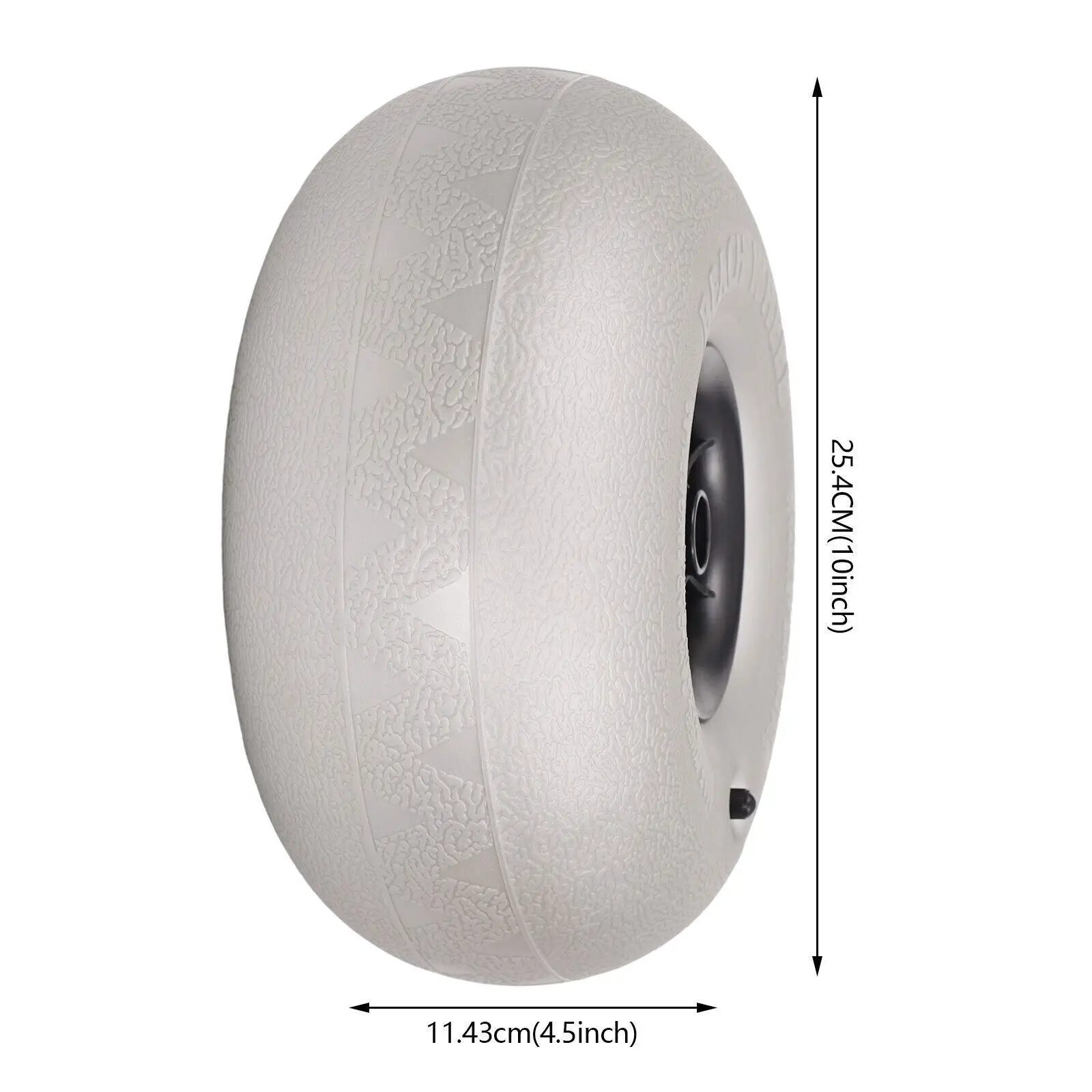 ล้อบอลลูนชายหาด 2 ชิ้น โดยเฉพาะยางชายหาด 10 "พีวีซีสําหรับเรือคายัคดอลลี่แคนู