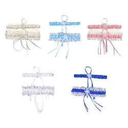 Lace Wedding Garters for Bride Leg Garter Set with Ribbons Keepsake Party