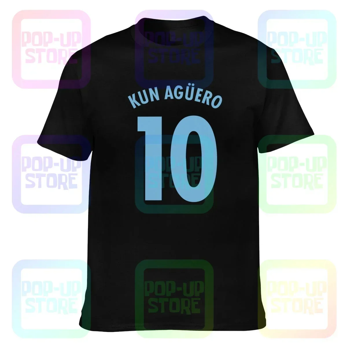 Sergio Aguero Vector Head T-shirt Tee Shirt Gift Unisex Vintage Streetwear