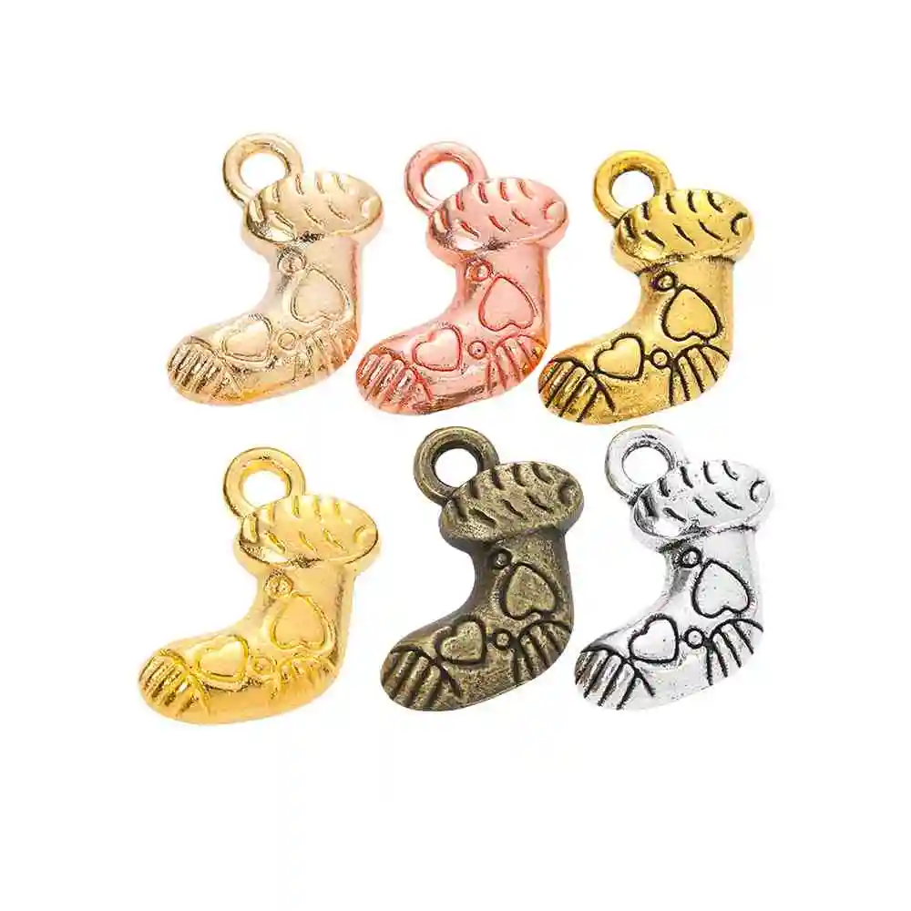 100pieces (Christmas stocking) vintage zinc alloy charm metal pendant DIY jewelry discovery making accessories2256