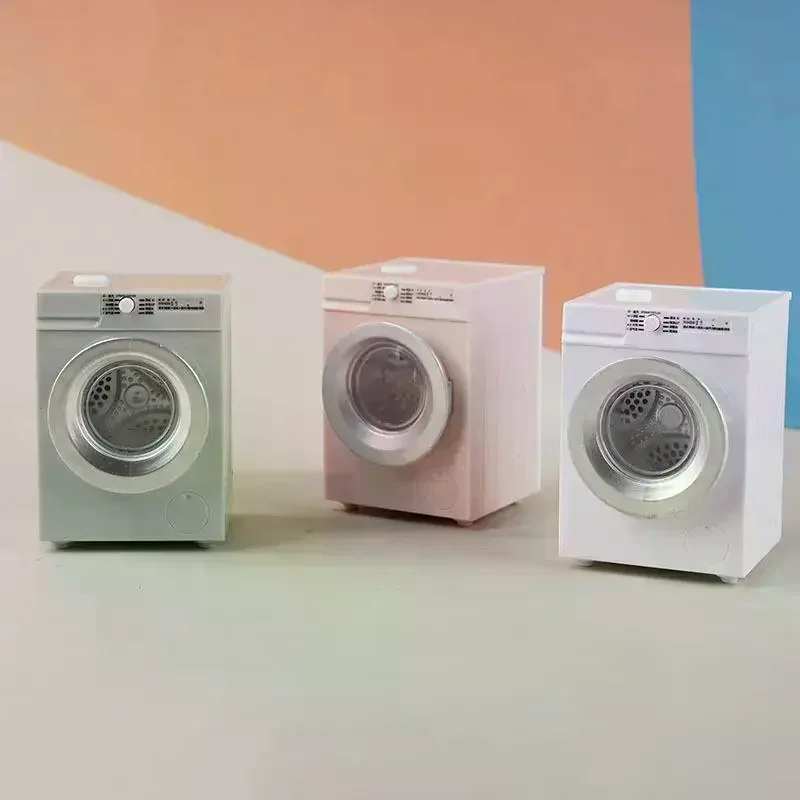 /Cna/1 Set 1:12 Scale Laundry Room Appliance Miniature Dollhouses Simulation Mini Rechargeable Washing Machine Model