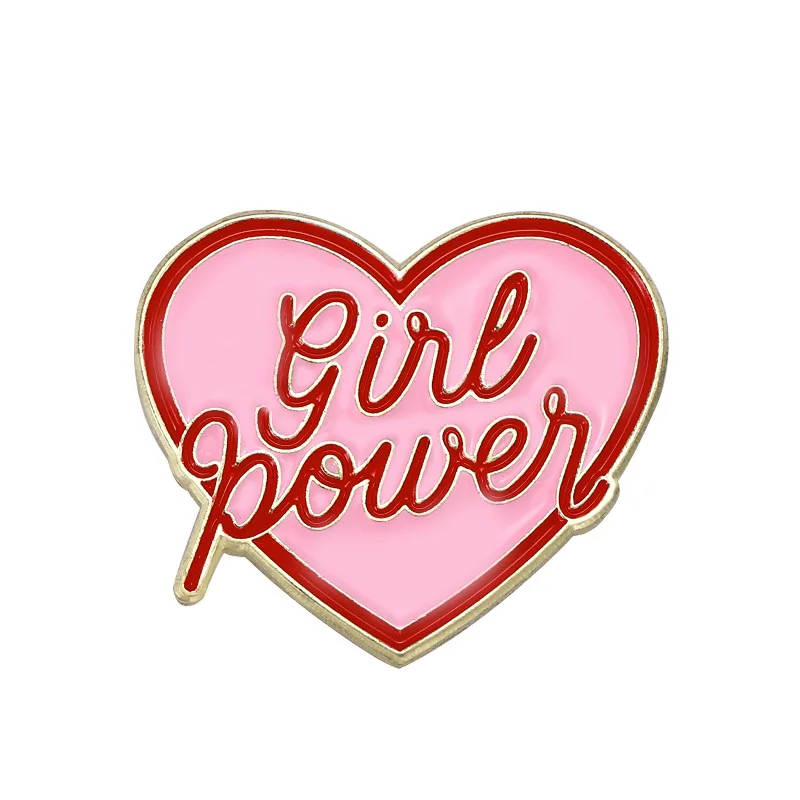 New Fashion Cute Pink Love Heart Brooches For Women Unisex Metal English Letter Lapel Pins Bag Clothing Versatile Brooch Gifts image 6
