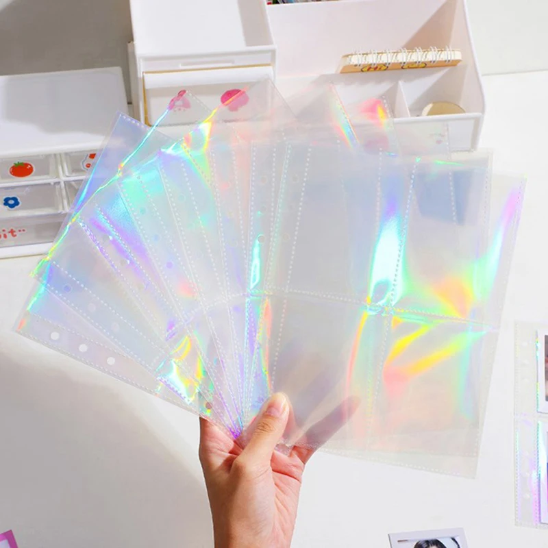 Pochettes de classeur pour album photo, A5, 1P, 2P, 4P, recharge de cartes intérieures, sacs de recharge de carte photo, poche pour carte nominative, 10 pièces