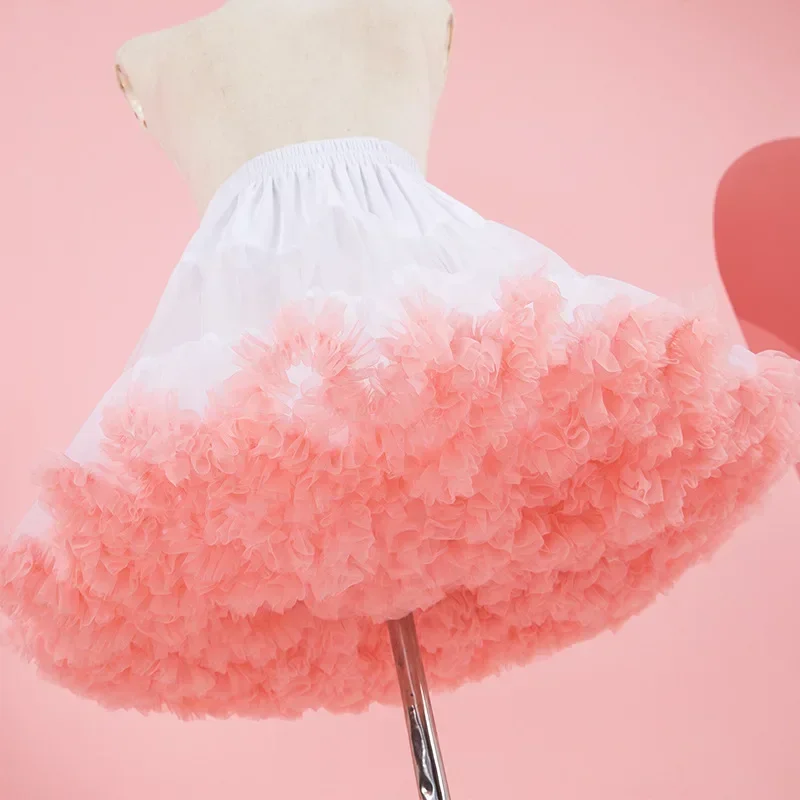 

Women's Fashion Tulle Skirt Pleated Petticoat Party Dance Ballet Cosplay Wedding Prom Petticoat Crinoline Underskirt Retro Dress