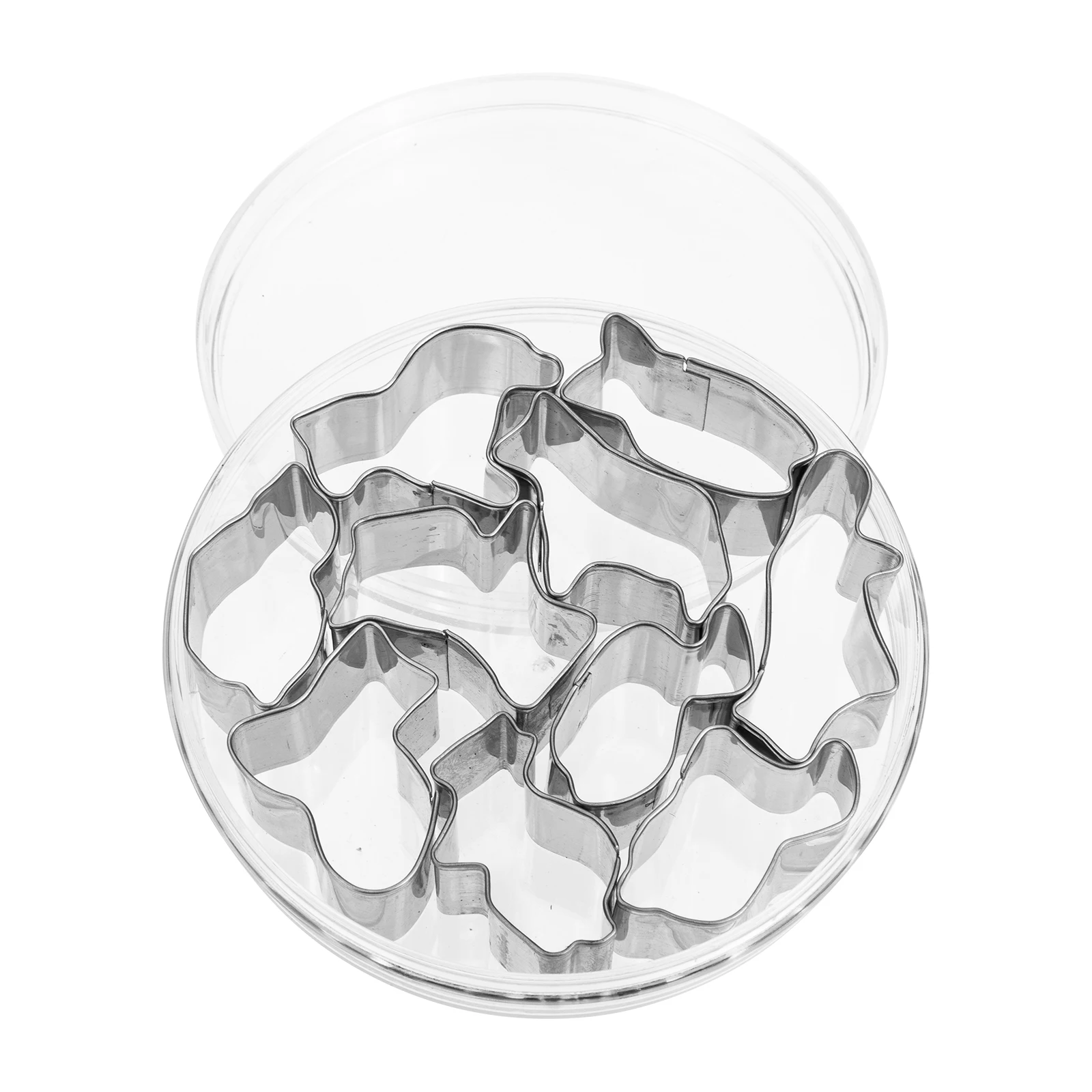 

10 Pcs Animal Cookie Cutters Stainless Steel Baking Tools Shaped Biscuits Mold DIY Supplies Practical Kitchen Bakery