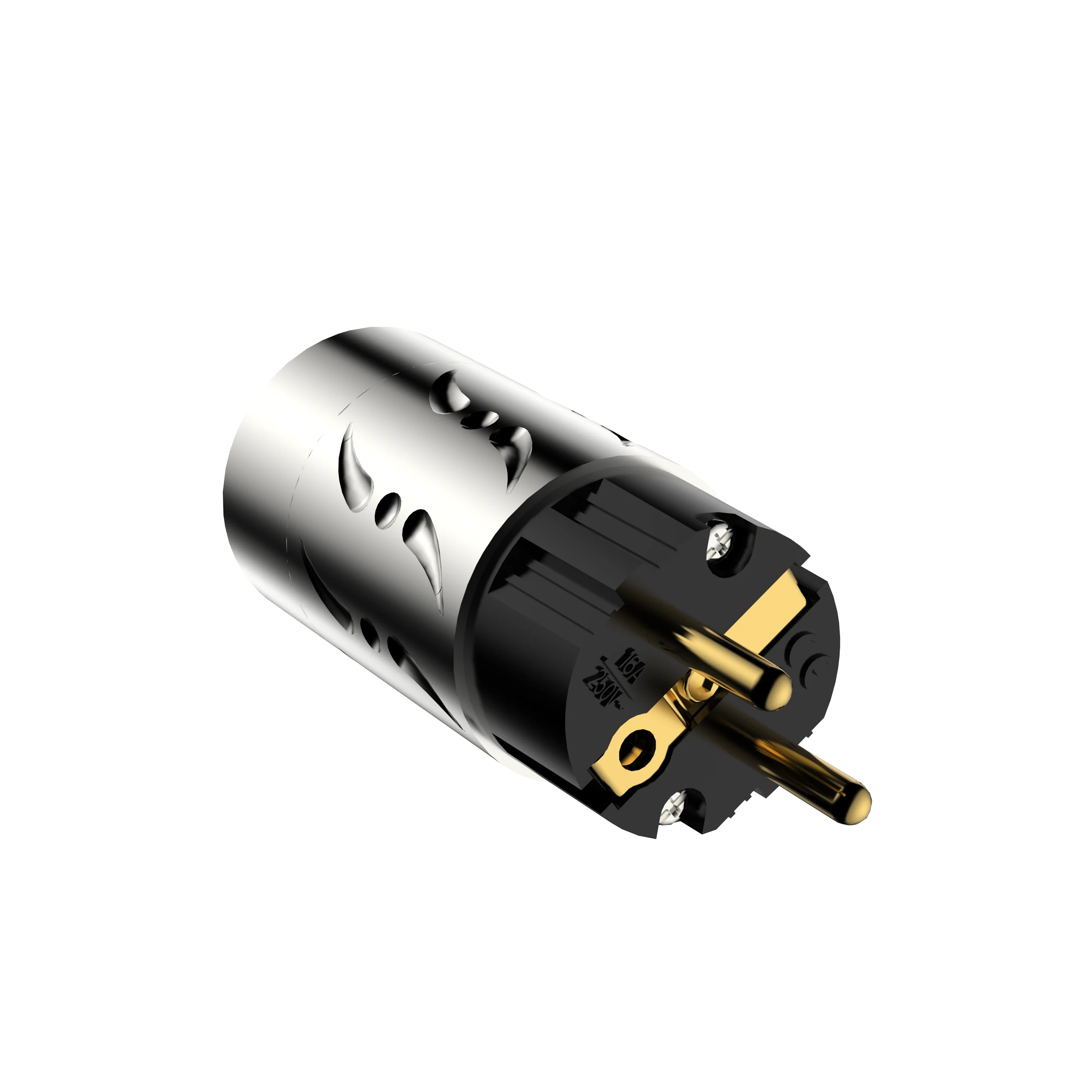 Pasangan Viborg VE502G + VF502G Tembaga Murni 100% Uni Eropa Euro Power Connecotor Schuko Plug IEC Plug Wanita HI FI