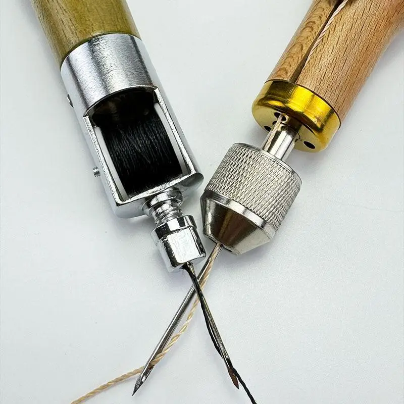 Leather Sewing Awl Kit 1 Piece Complete Waxed Thread Hand  Tools Set for DIY Leather Edge Finishing