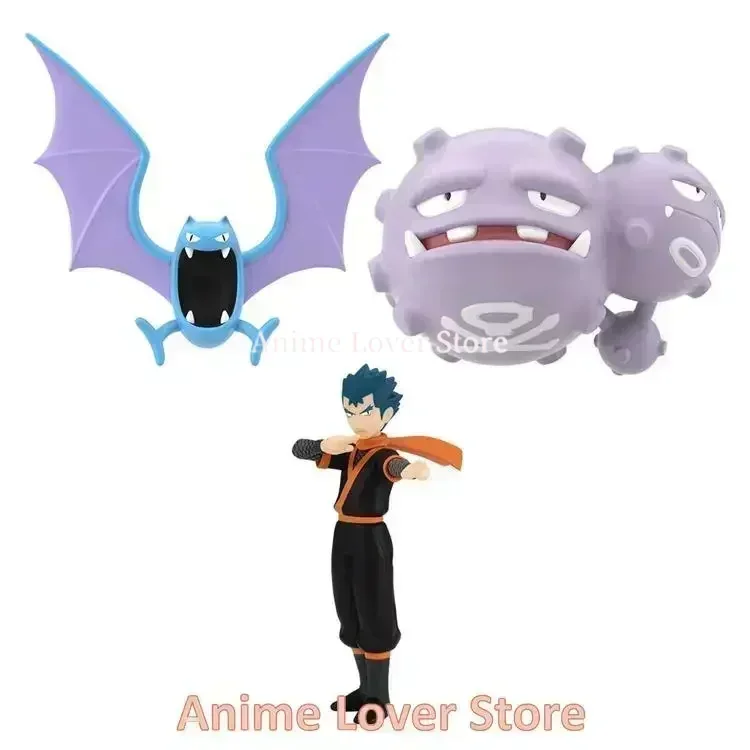 Bandai escala original mundo pokemon kanto região koga golbat pesando anime figuras brinquedo para crianças presente modelo colecionável ornamentos