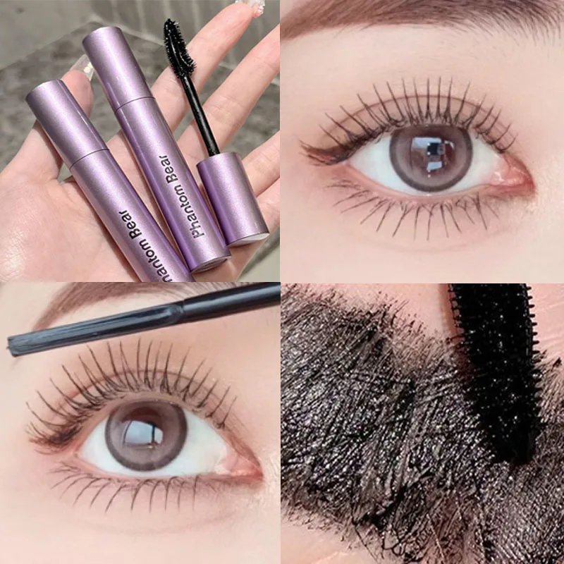 Zijde Vezel Curling Mascara Make-Up Zwart Bruin Waterdicht Verlengt Wimper Extensions Niet-Vlek Ogen Make-Up Cosmetica