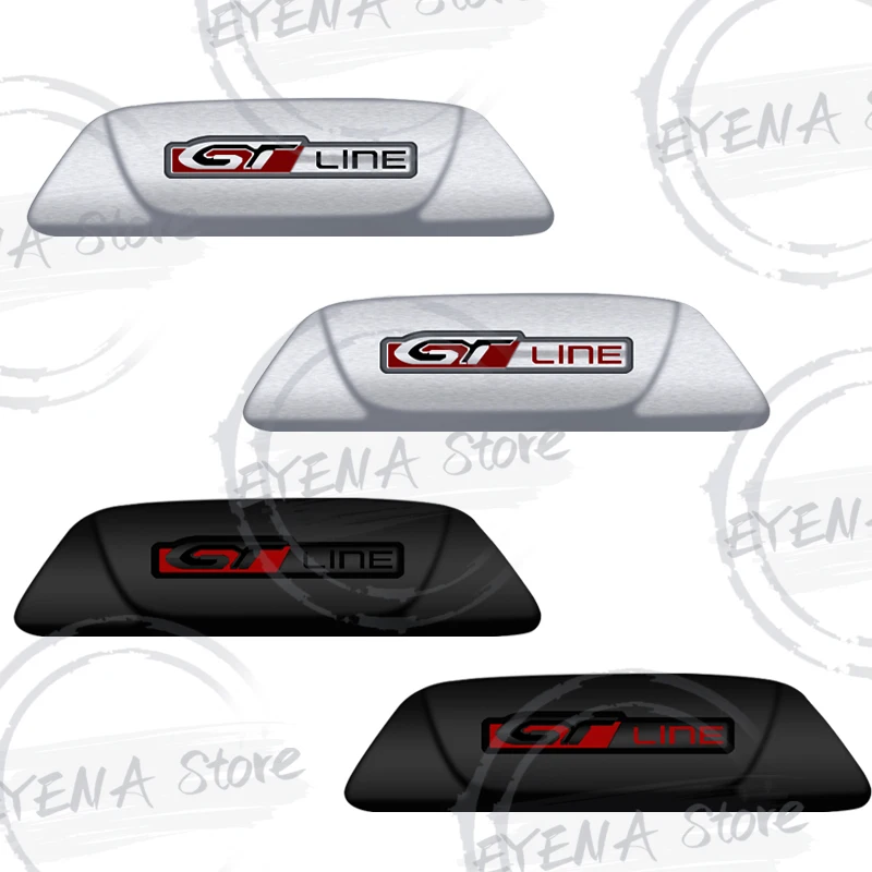 1pcs Car Metal Alloy GT LINE Logo Steering Wheel Sticker Emblem For 508 5008 4008 3008 308 PHEV Badge Decoration Styling