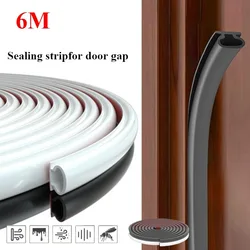 6M Weather stripping Door Seal Window And Door seal strip Soundproofing self-Adhesive Backing D-shape bedroom Door Weather Strip
