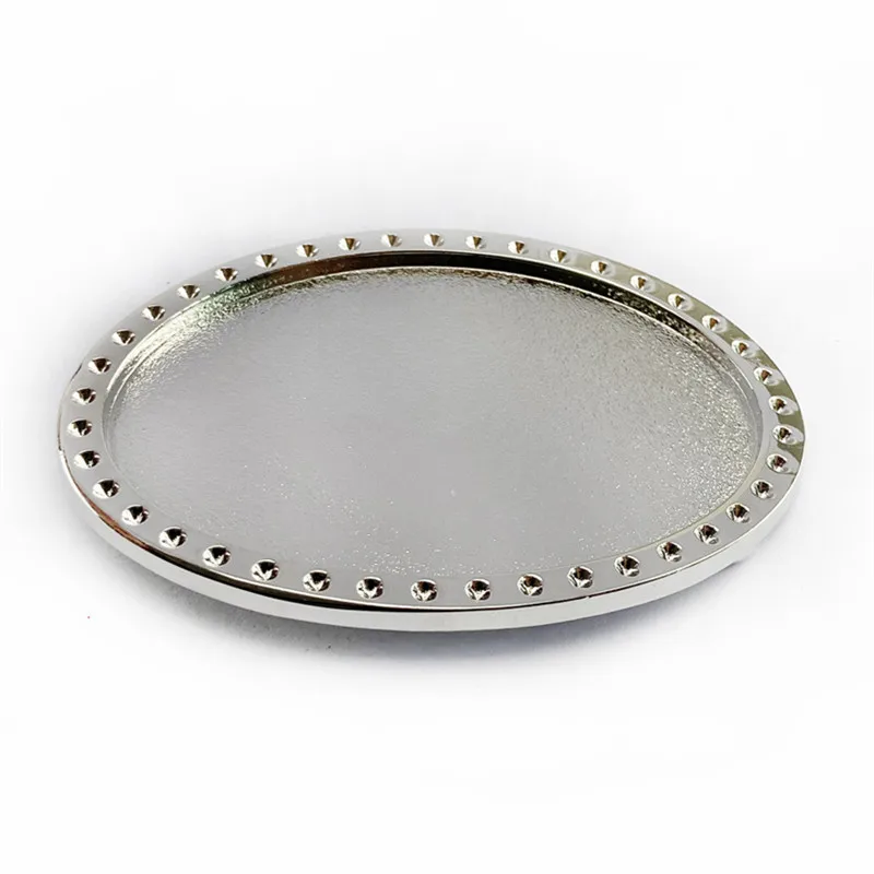Zinc alloy elliptical light plate belt buckle, casual and fashionable western style denim belt buckle