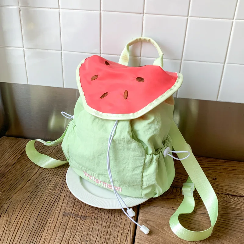 HAEX Macaroon Women Backpacks 2025 Kawaii Fruit Light Nylon Mochilas Para Mujer Casual Daily Outgoing Dopamine Bag Female