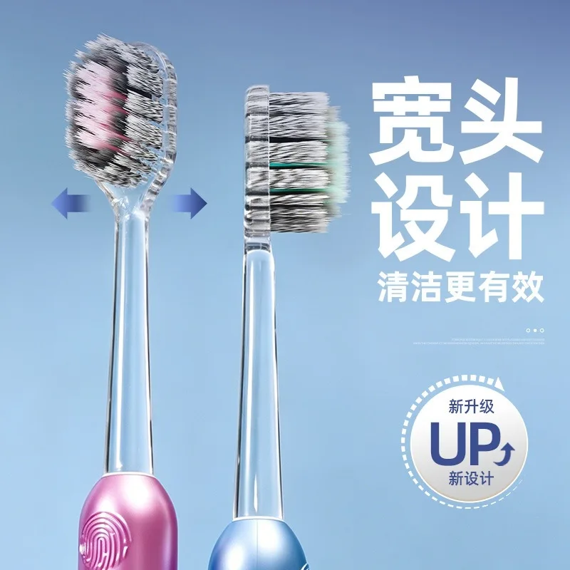 5-pack mountain-shaped convex toothbrush spiral elastic soft bristles gum protection adult home use