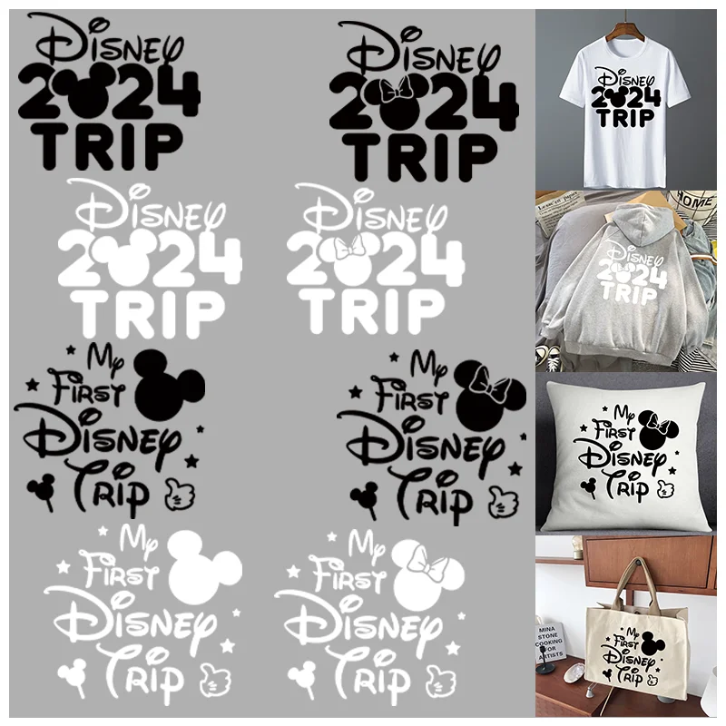 Disney Cartoon Mickey Mouse simple style Heat transfers stickers for clothing DIY Printed Pattern Adhesive Patches For Clothes