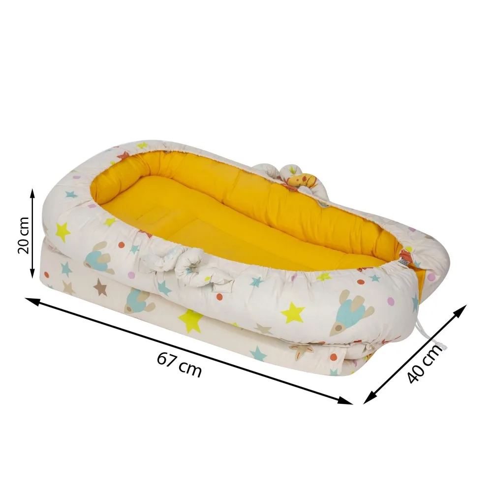 Creme-Farbige Mit Rakete Muster Mutter So Baby Bett