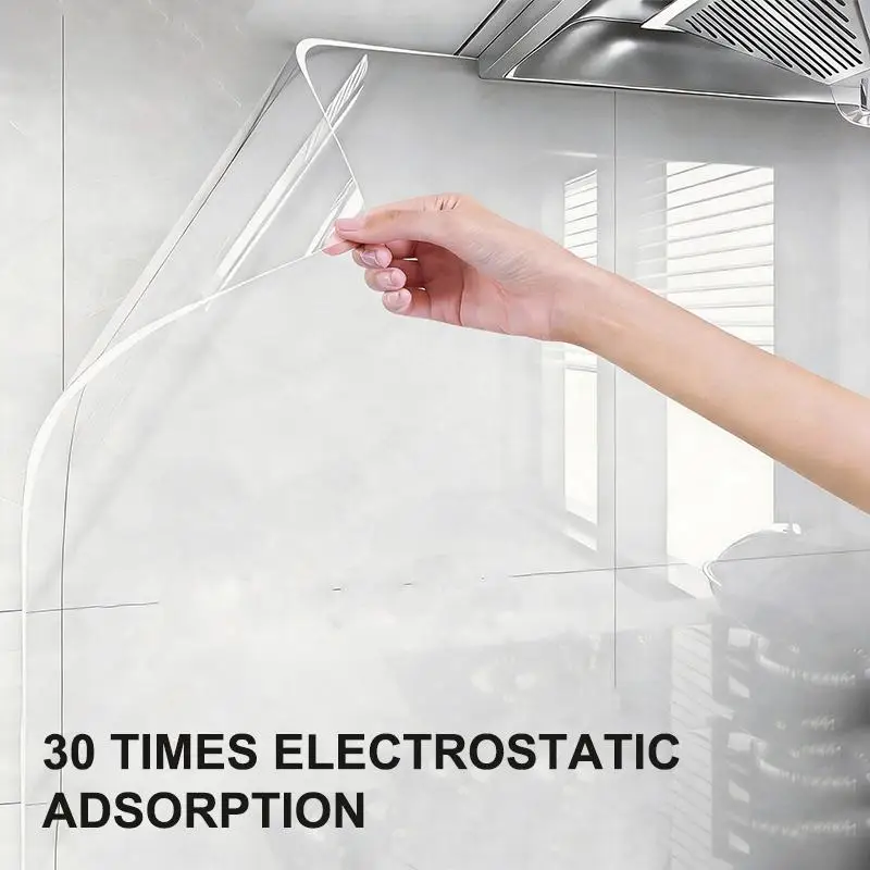 Transparent Kitchen Oil Proof Wall Sticker Heat Resistant Self Adhesive Wall Protector Film For Stove Cabinet 45/60cm*2M