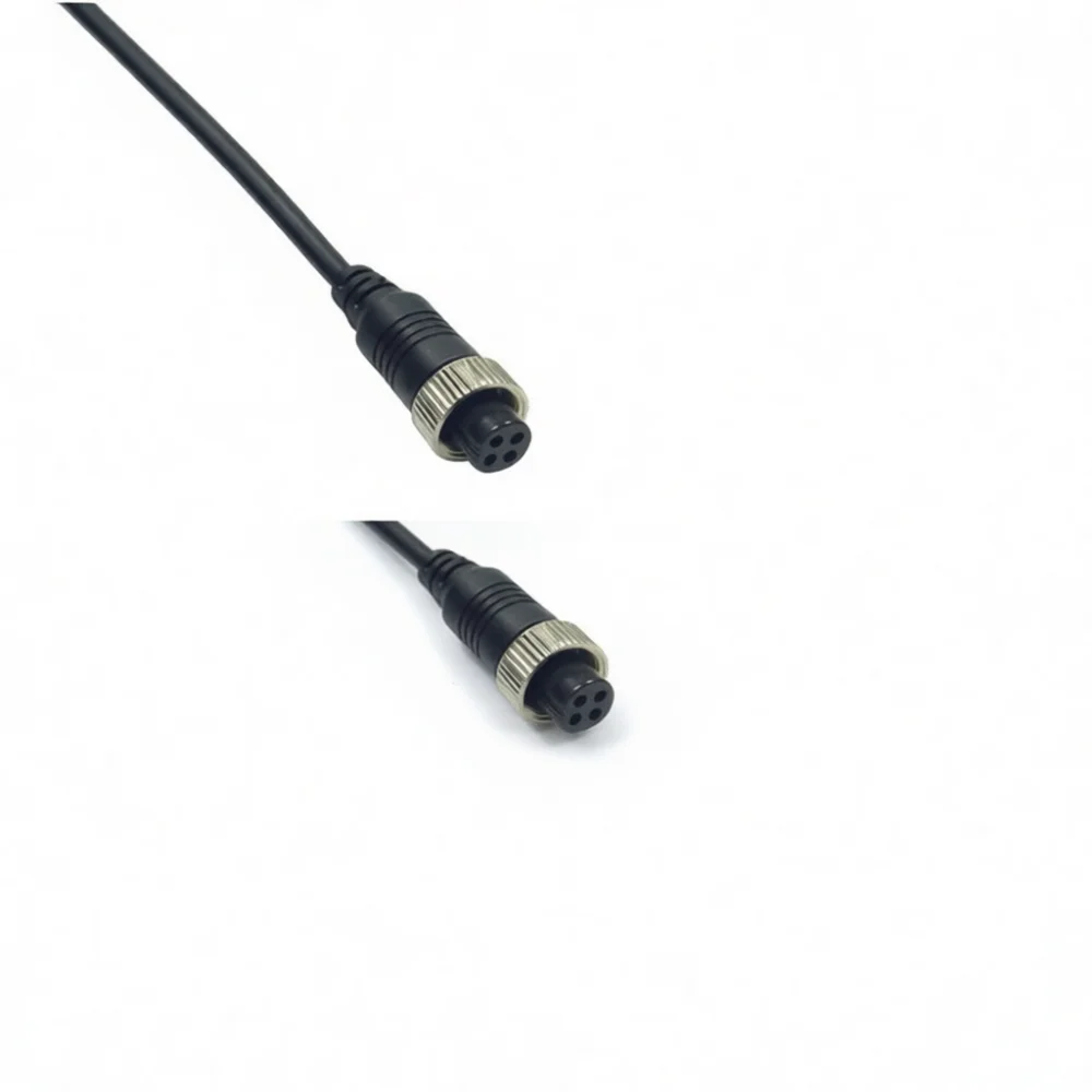 Aviation Head To Double RCA Pure Copper Connector Adapter Video Audio Cable For Surveillance Security Camera System