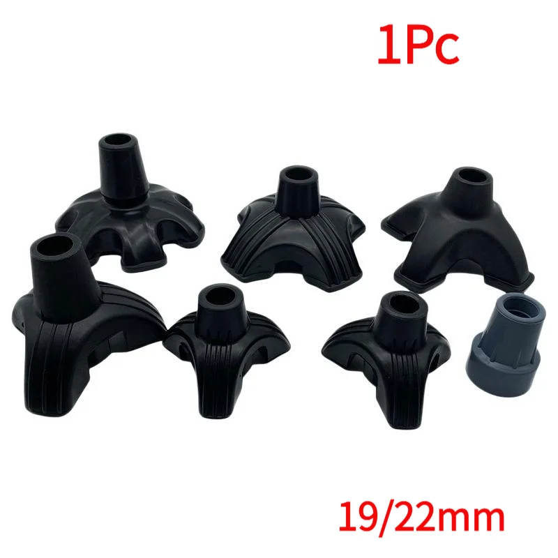 1Pc 19/22mm Canes Self Standing Protect End Cover Eldder Walking Stick Rubber Non-Slip Pad End Bottom Cap Shaped Tip Replacemen