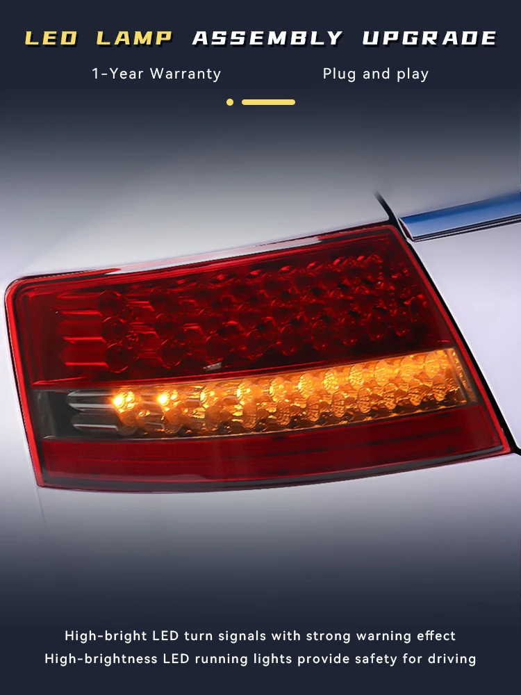 Tail Lights for 2005-2008 Audi A6L Taillight Assembly Modification LED Driving Brake Fog Lamp Turn Signal Automotive Accessories