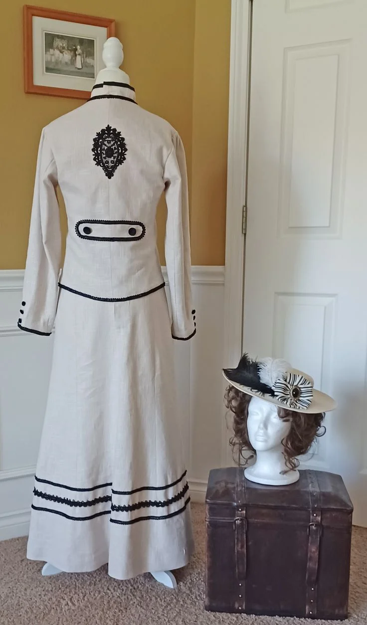 1912s الفيكتوري الإدواردي الأبيض الكرة ثوب المرأة التاريخية دوقة يوم فستان خمر Steampunk نزهة فستان زي