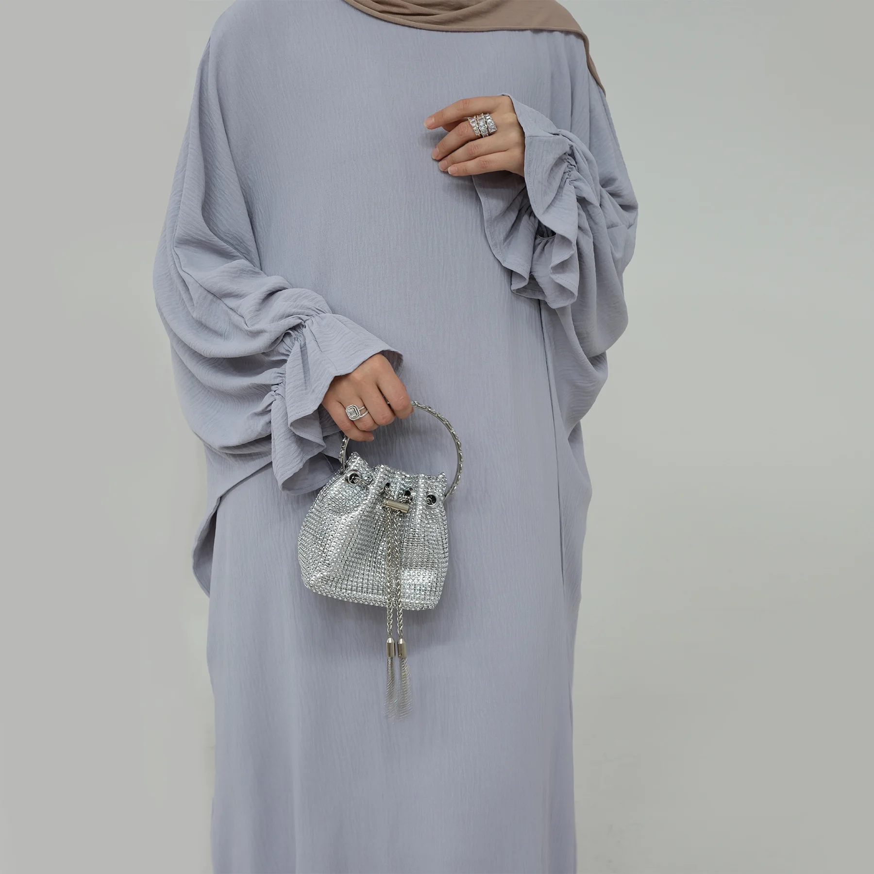 

Solid Color Casaul Abaya Modest Women Muslim Dress Dubai Abaya Women Elegant Dresses Modest Islamic Clothing Abayas