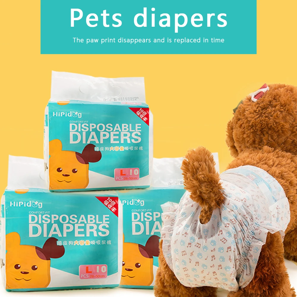 Pet Dogs Diapers Paper Physiological Disposable Wraps Pants Water Absorption Functionality Effective Antibacterial Deodorant