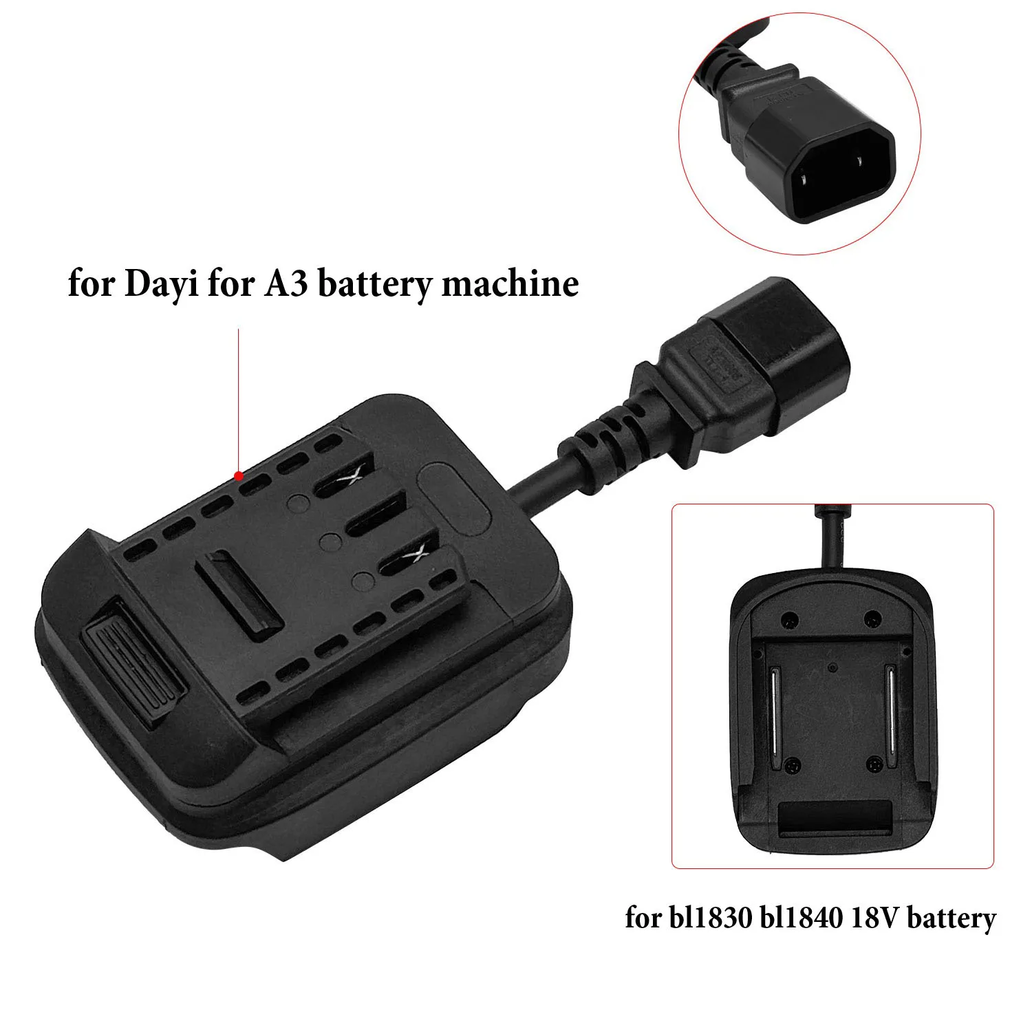Battery Power Adapter Approx. 95x74x33mm BL1830 BL1840 BL1850 Adapter Compatible With BL1830 Compatible With BL1840