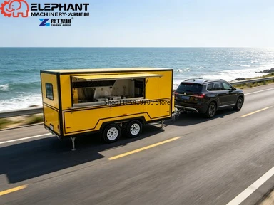 Hot Selling Box Type Food Trailer Square Mobile Catering Trailer For Business