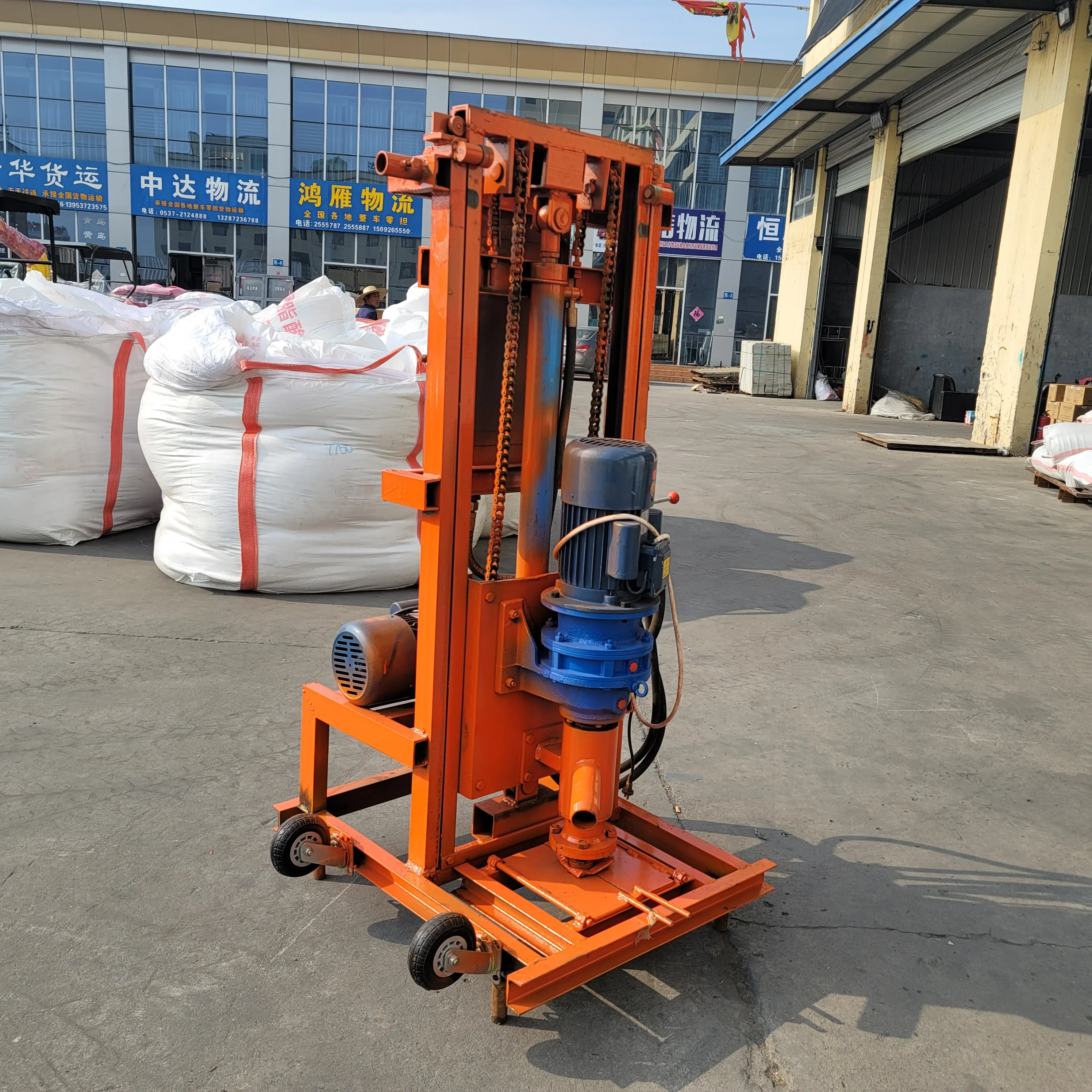 

Индивидуальная портативная электрическая буровая установка для скважин, легкая, гидравлическая, мини-машина для бурения водяных скважин, 100 м, для дома