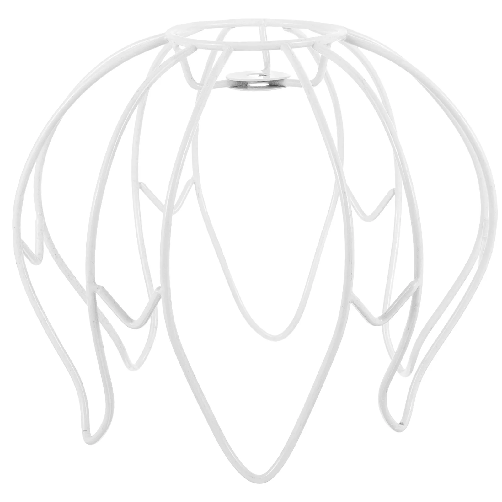 

Crescent Light Stand Vintage Decor Lamp Shade Frame Only Wire Wrought Iron DIY Victorian
