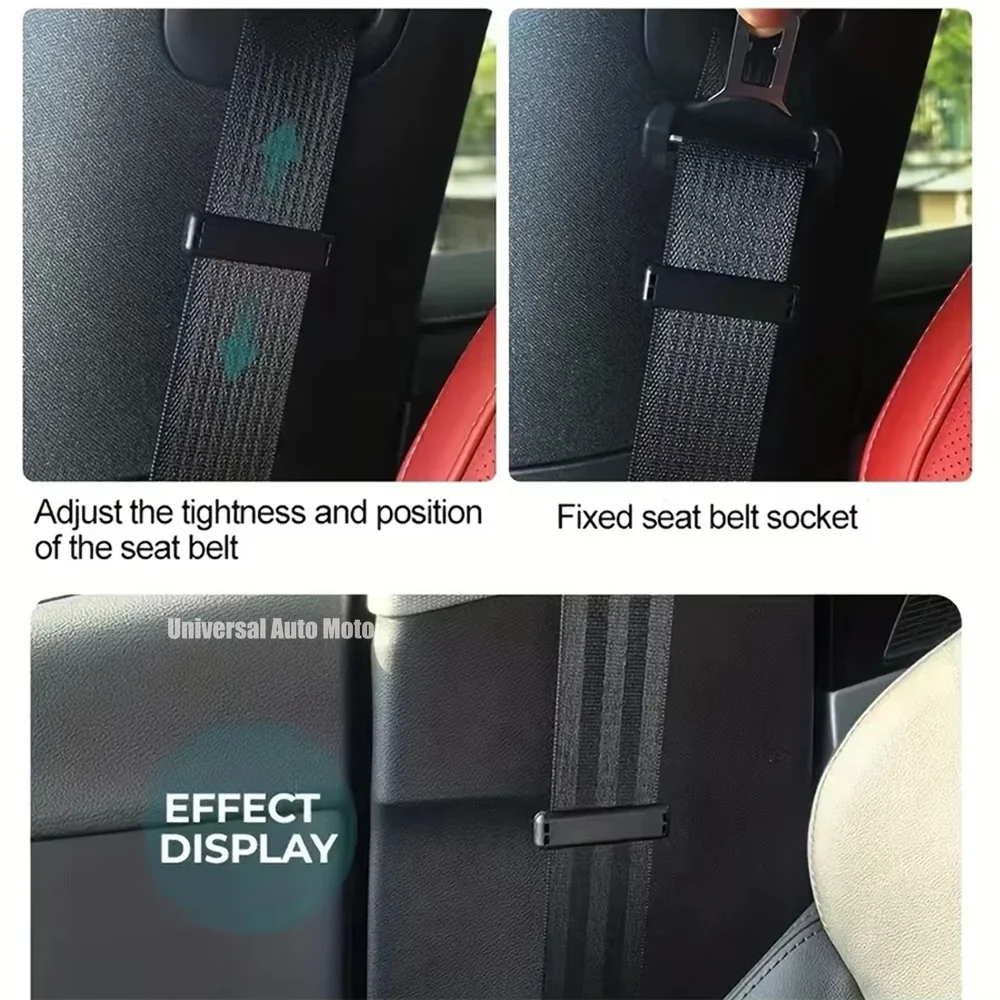 2 Stück Auto-Sicherheitsgurt-Versteller-Clip, Rutschfester Sicherheitsgurt-Positionierer, Verstellbarer Sicherheitsgurt-Clip, Universelles Kompaktes Design – Detail 4
