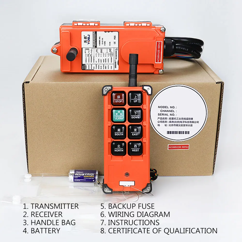 

220V/380V/12V/24V Crane radio remote controller Wireless switches Hoist Crane Control Lift Crane for crane F21-E1B
