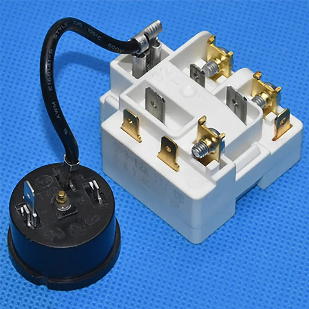 For Haier Compressor Starter QP3-12A Refrigerator Compressor Relay Protector with 4UF Capacitor Repair Parts