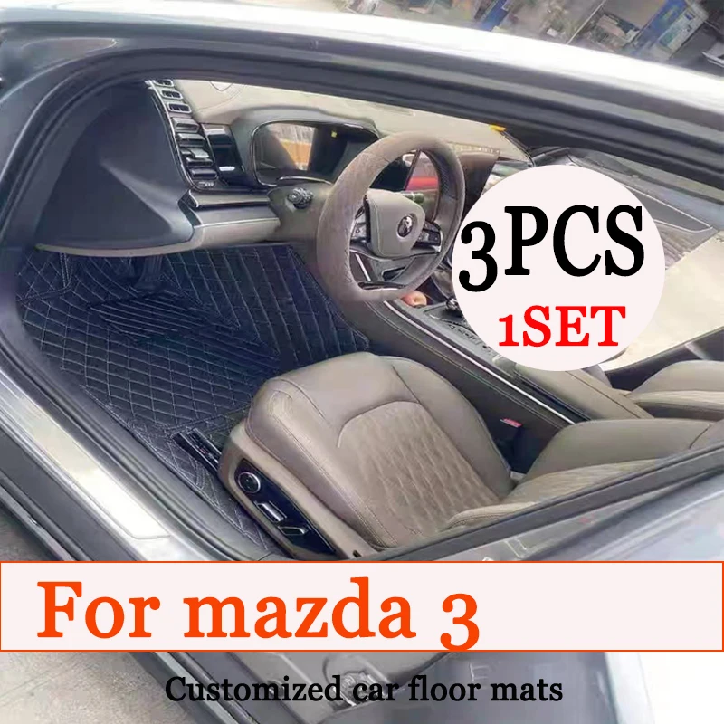 

Автомобильные коврики для mazda 3, 2010, 2011, 2012, 2013, изготовленные на заказ автомобильные подушечки для ног, автомобильный ковер, аксессуары для интерьера