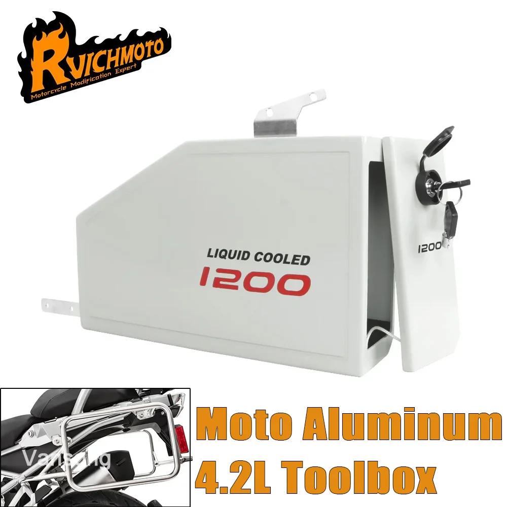 4.2 Liters Motorcycle Aluminum Toolbox Tool Box For BMW R1200GS R1250GS R1200 GS/Adventure LC GS1200 2013-21 2022 2023 R1250GSA