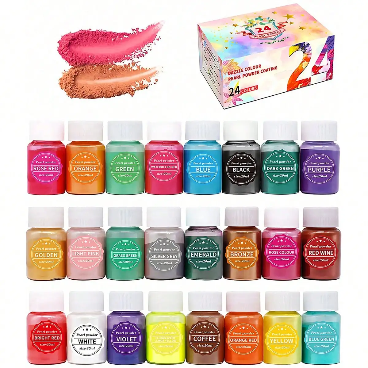 24 Colors Pearl Mic…