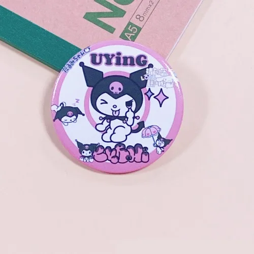 Fashion 7pcs Sanrio Kuromi Cinnamon Anime Badges Backpack Cartoon My Melody Pin Brooch Jewelry Jeans Accessories Kids Gift Toy