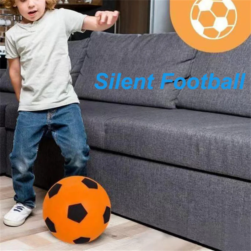 

Silent Football PU Foam Uncoated High Density Soft Soccer Ball Indoor No Noise Bouncing Ball Quiet Training For Home Practice
